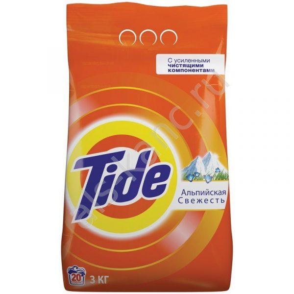 Порошок стиральный Тide Альпийская свежесть автомат мешок п/п 3 кг (6 шт)