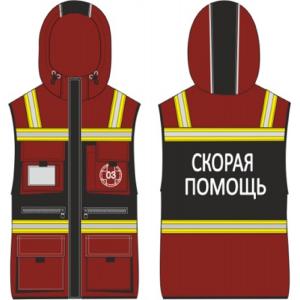 Жилет универсальный Скорая помощь Олимп (Темп, 210), бордовый