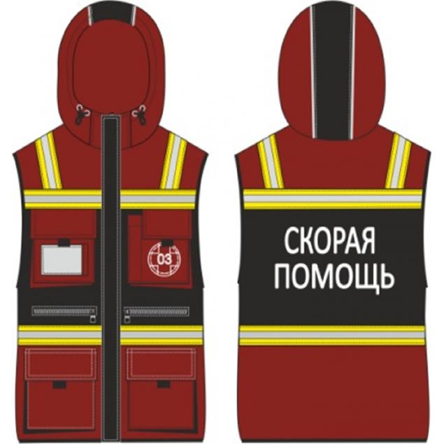 Жилет универсальный Скорая помощь Олимп (Темп, 210), бордовый